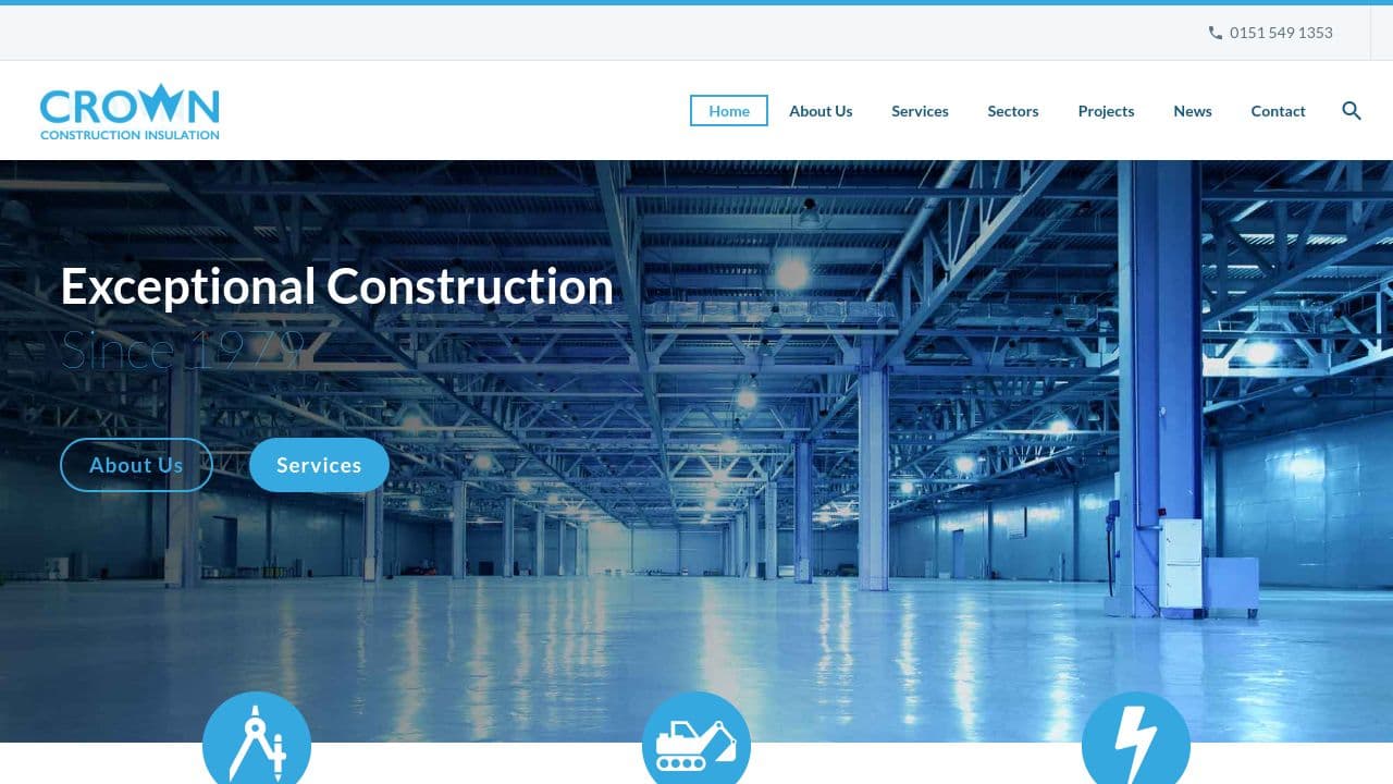 CROWN CONSTRUCTION INSULATION LIMITED website screenshot