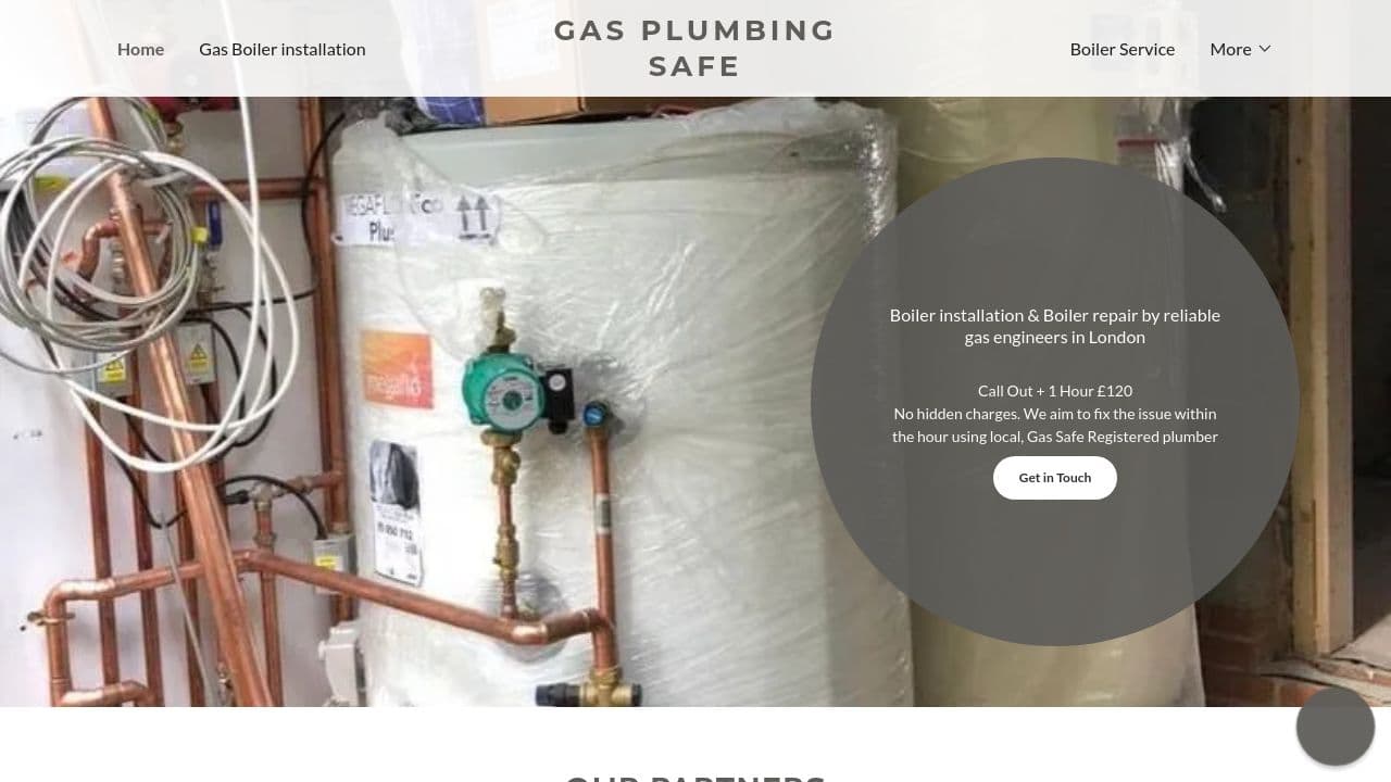 GAS PLUMBING SAFE LTD website screenshot