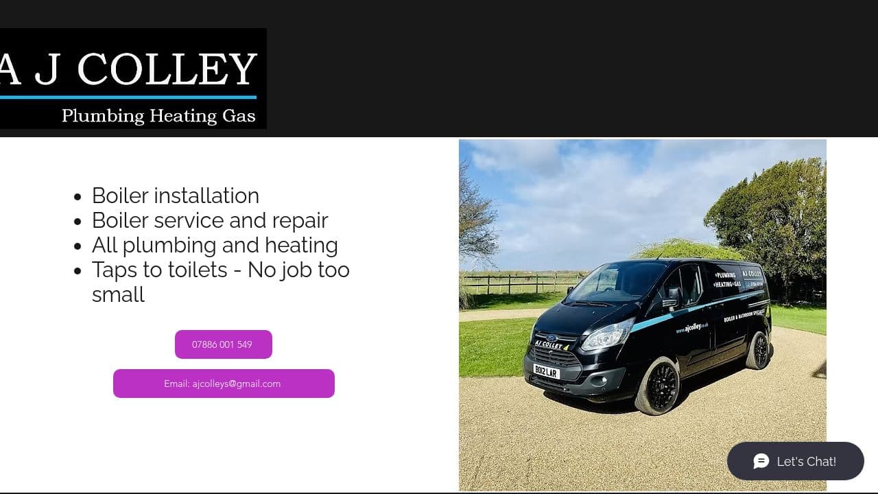 A J COLLEY LTD website screenshot