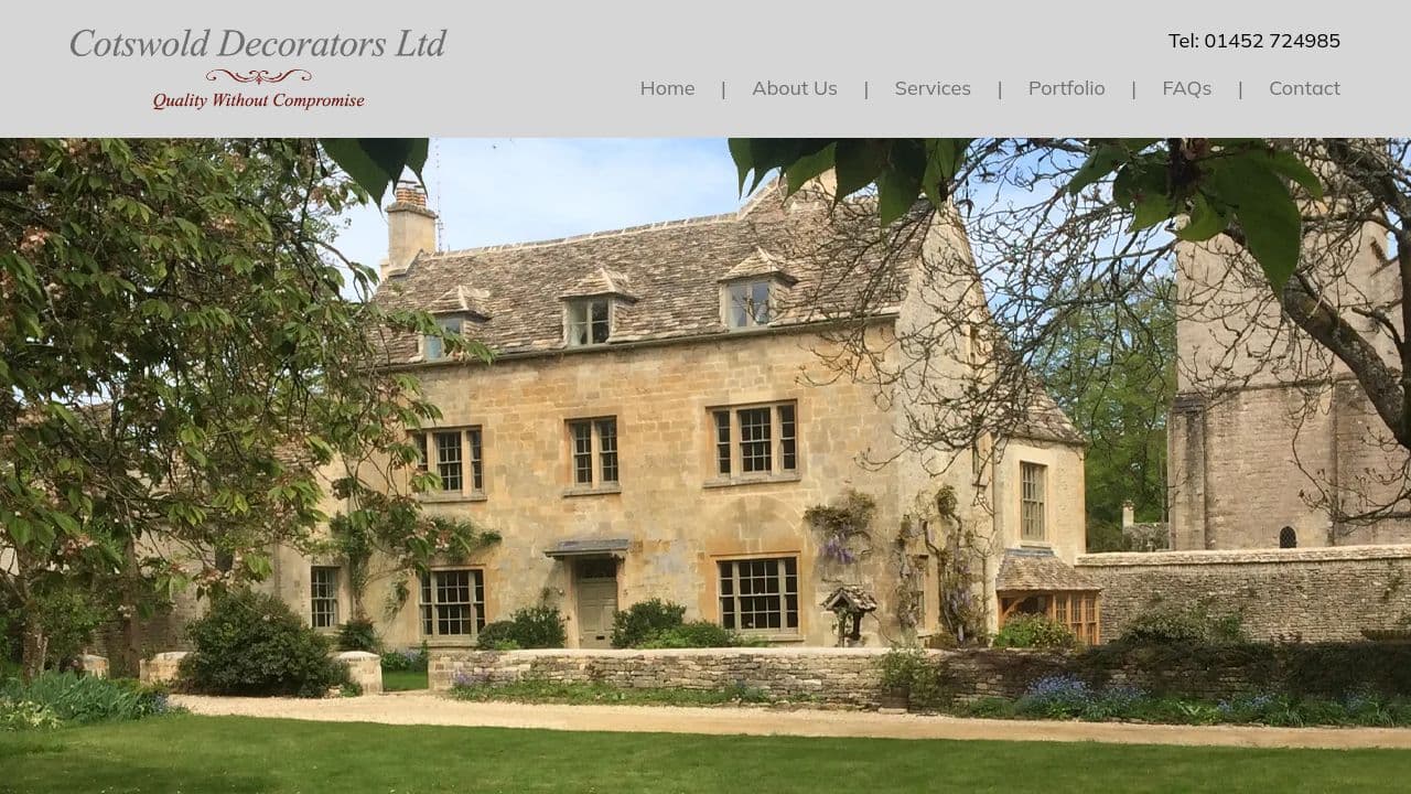 COTSWOLD DECORATORS LIMITED website screenshot