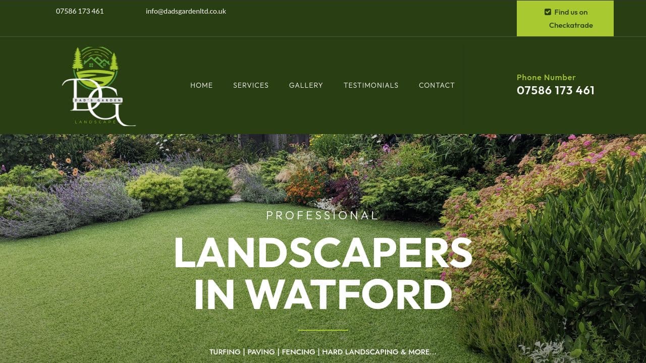 DAD’S GARDEN LTD website screenshot