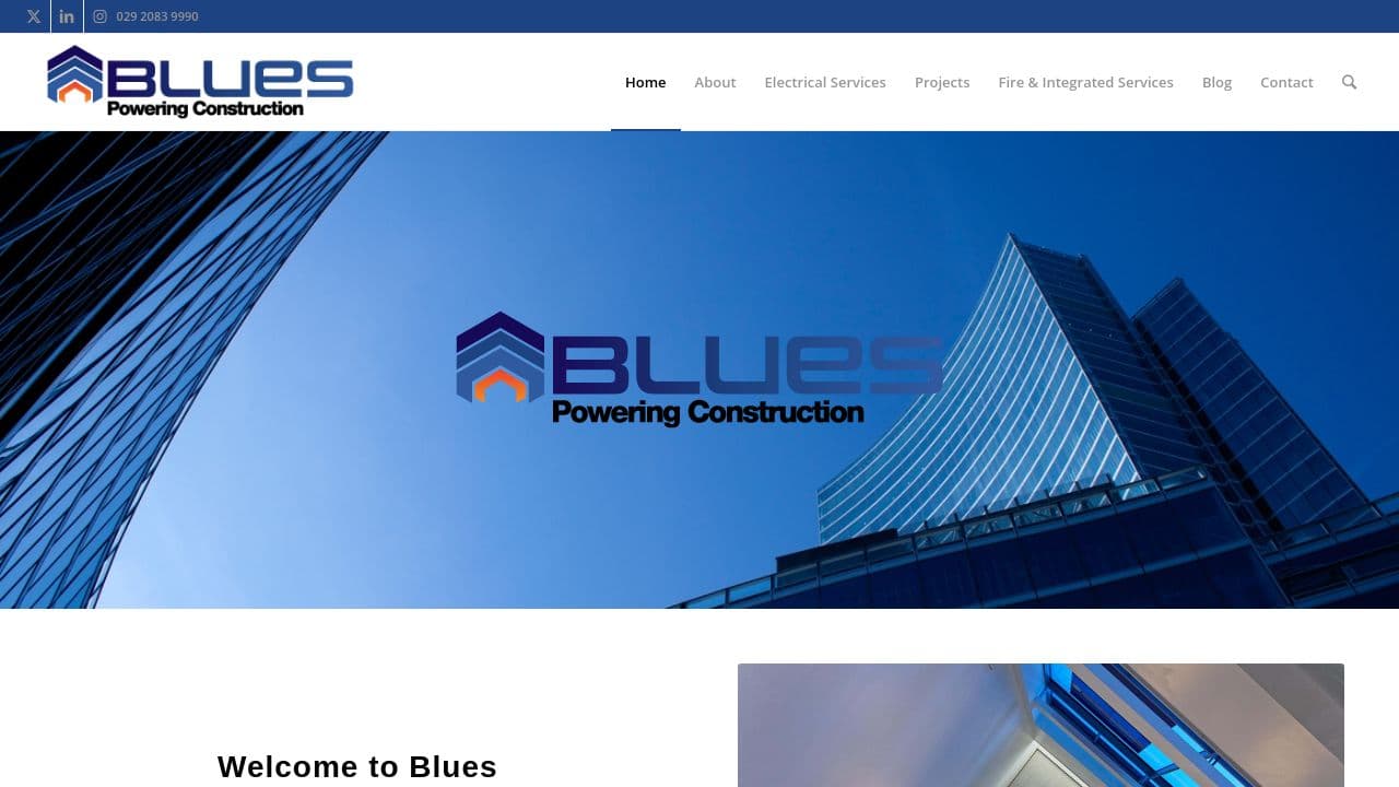 BLUES ELECTRICAL LIMITED website screenshot