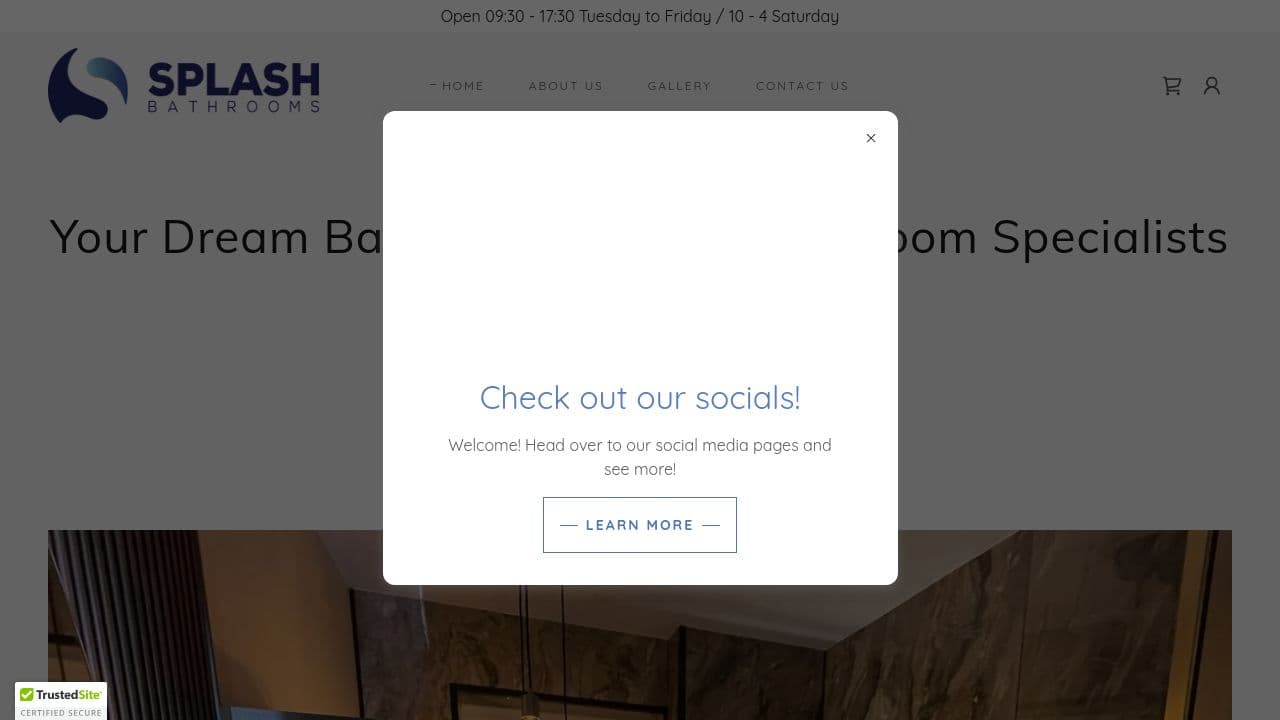 A & S BATHROOMS LTD website screenshot