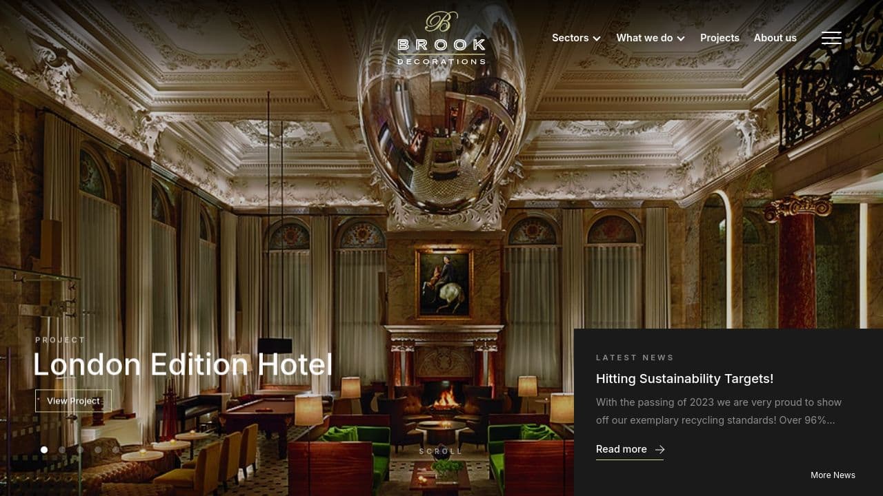 BROOK DECORATIONS (LONDON) LIMITED website screenshot