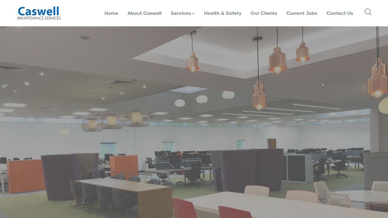 CASWELL MAINTENANCE SERVICES LIMITED website screenshot