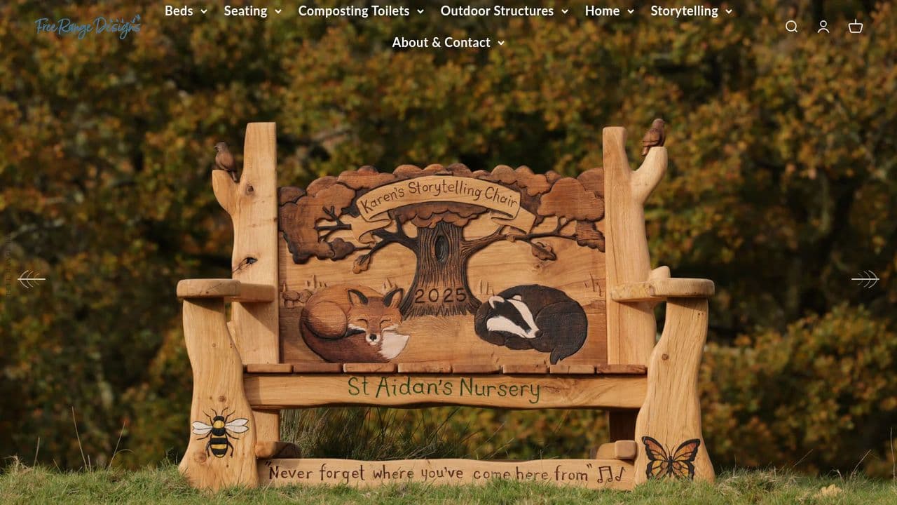 FREE RANGING DESIGNS LTD website screenshot