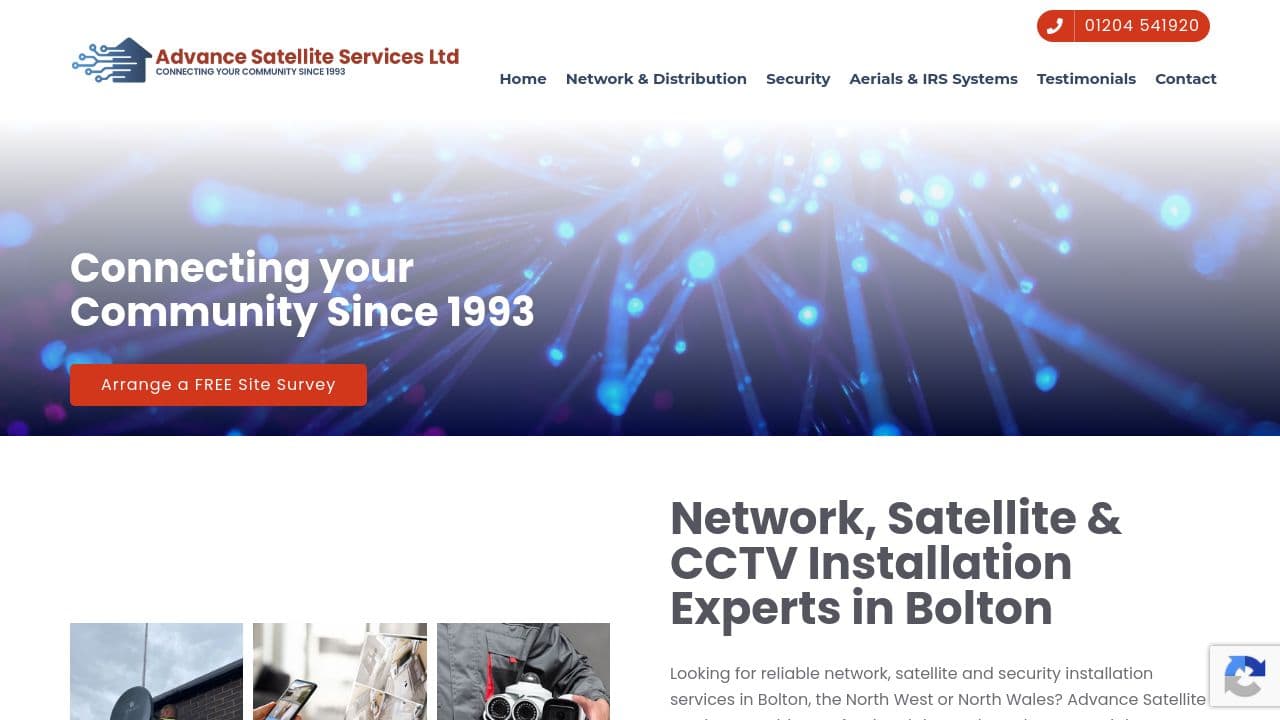 ADVANCE SATELLITE SERVICES LIMITED website screenshot