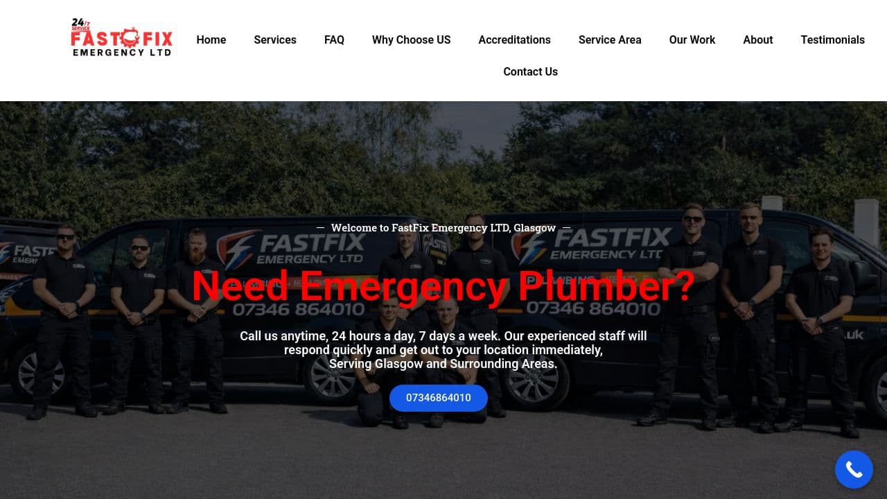 FASTFIX EMERGENCY LTD website screenshot