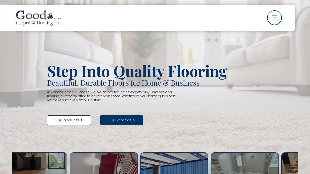GOODS CARPETS AND FLOORING LIMITED website screenshot