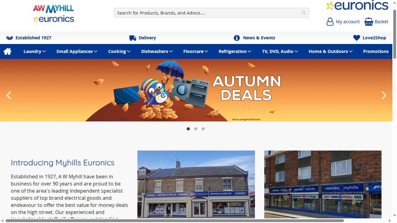 F.W. MYHILL AND SON LIMITED website screenshot