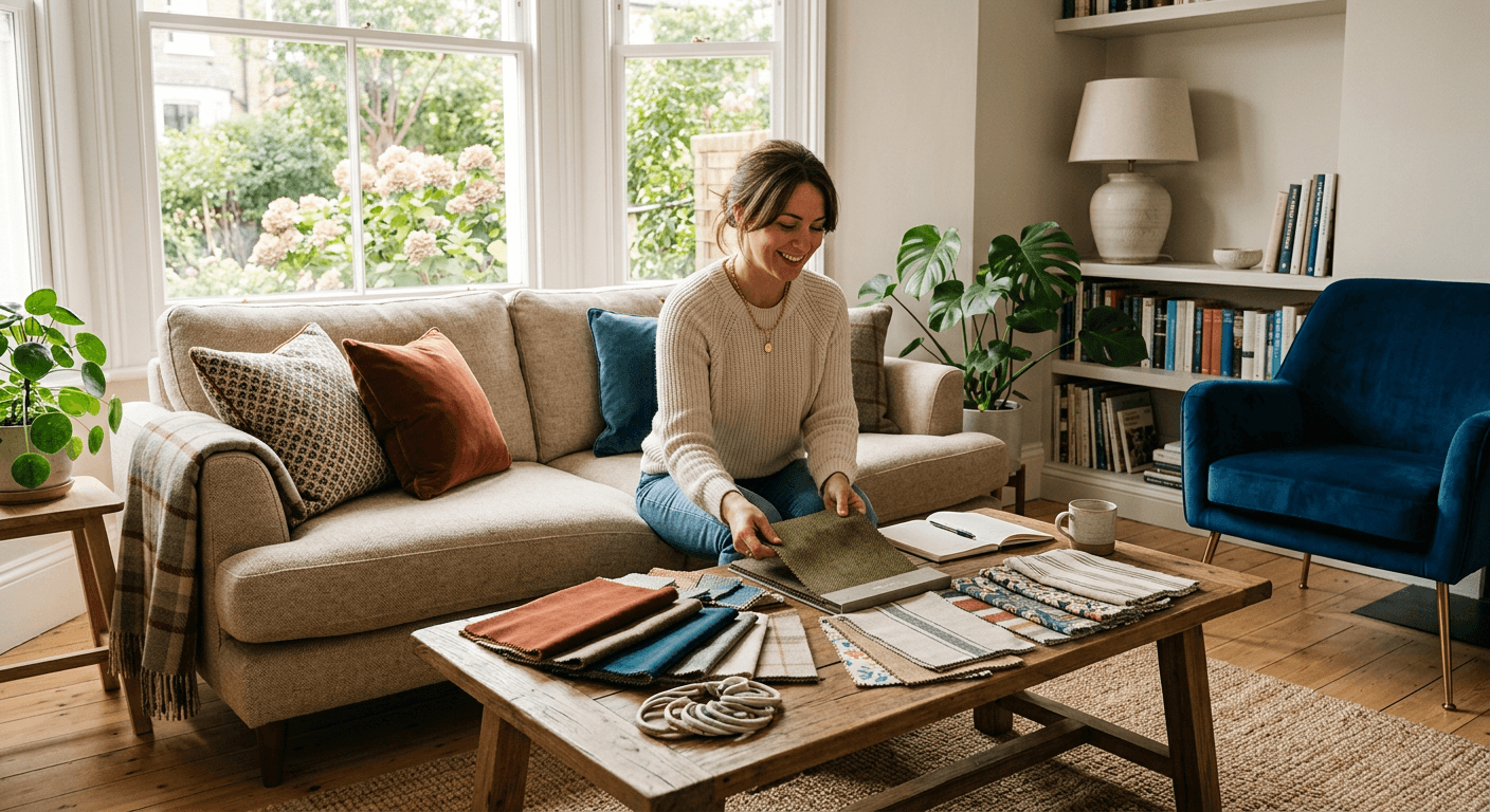 Featured image for Upholstery Fabrics UK: Complete Cost Guide to Soft Furnishings