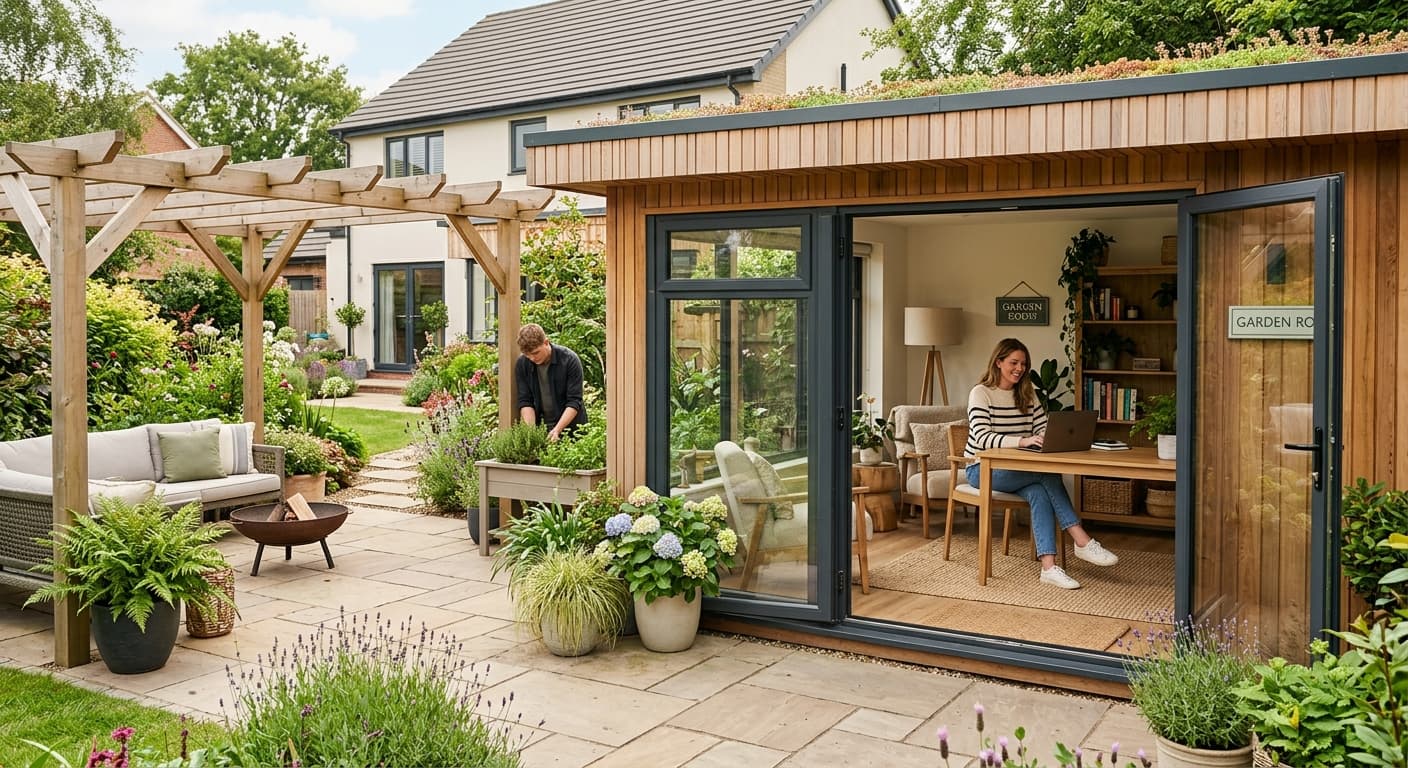 Featured image for Garden Room Ideas & Outdoor Trends: What's Hot in UK Gardens 2024